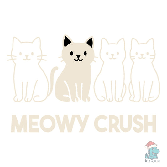 Meowy Crush Cute Cat Valentine Vector - DTF Transfer