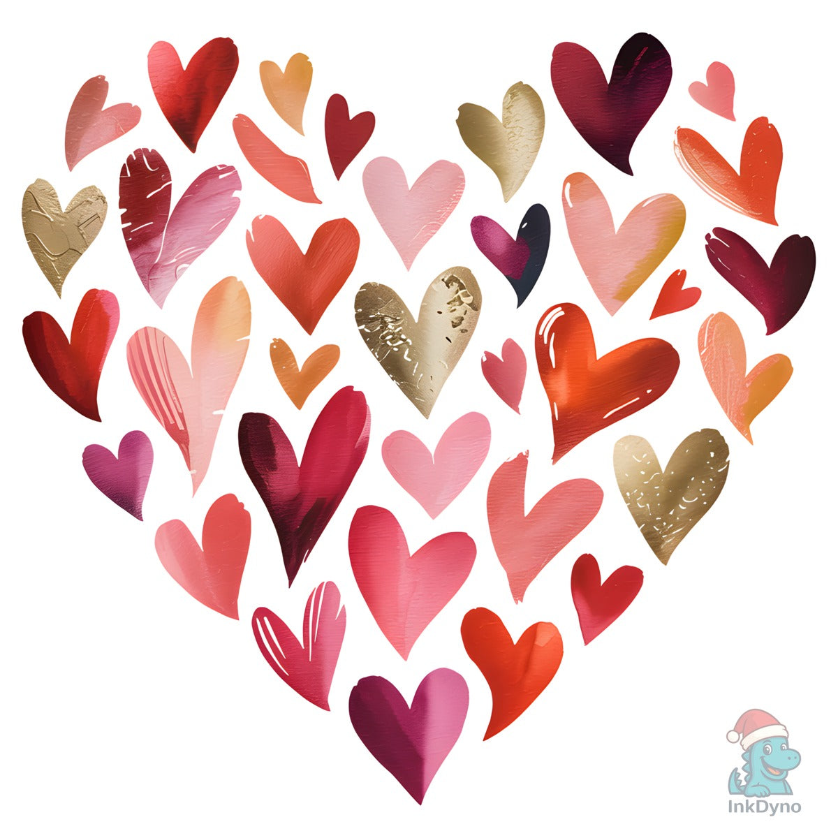 Valentines Heart Brushstroke