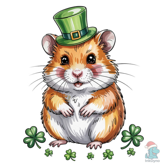 Cute Lucky Hamster St Patrick - DTF Transfer