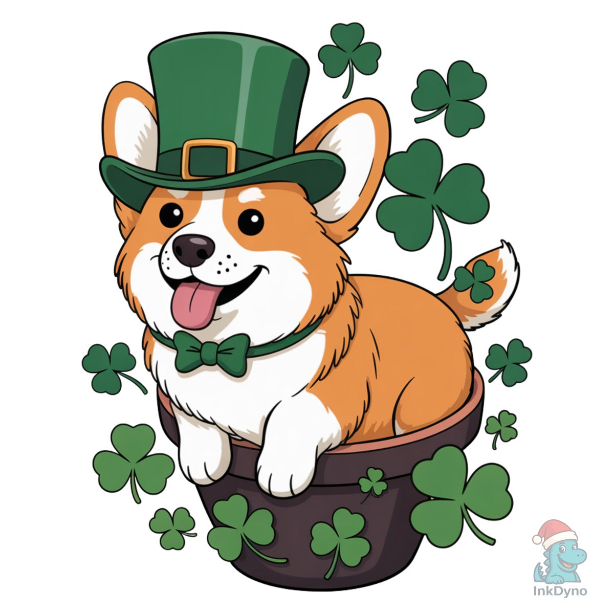 Lucky Corgi St Patrick Cute Corgi