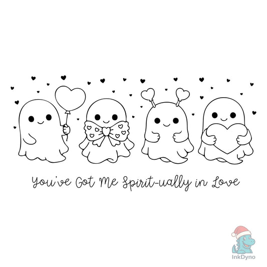 Cute Valentine Ghost Love Print - DTF Transfer