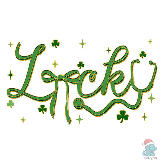 Lucky Script Bow - DTF Transfer