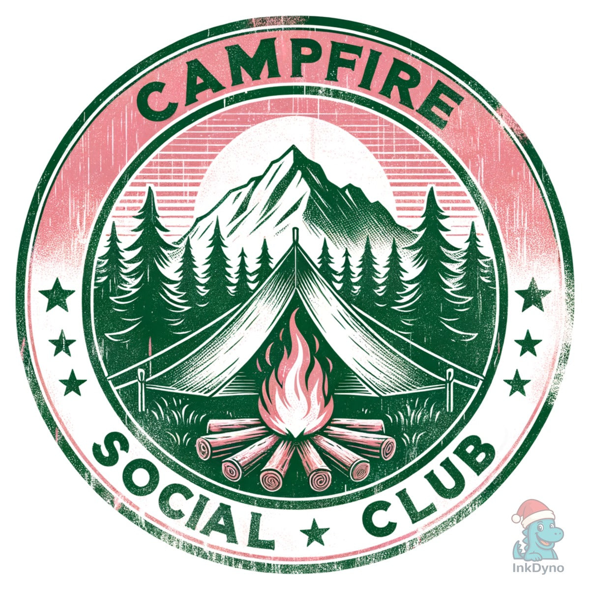 Retro Camping Campfire Social Club