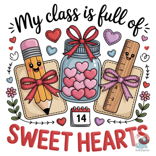 Sweet Hearts Teacher Valentine Class - DTF Transfer