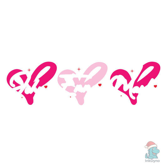This GRANDMA Wears Her Heart on Her - DTF Transfer
