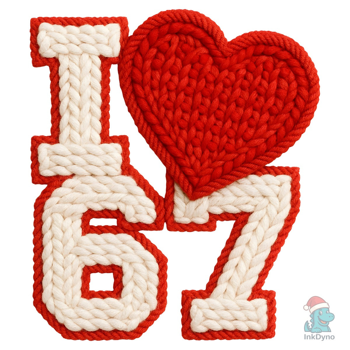 Yarn Crochet Says 6 7 LOVE Sublimation