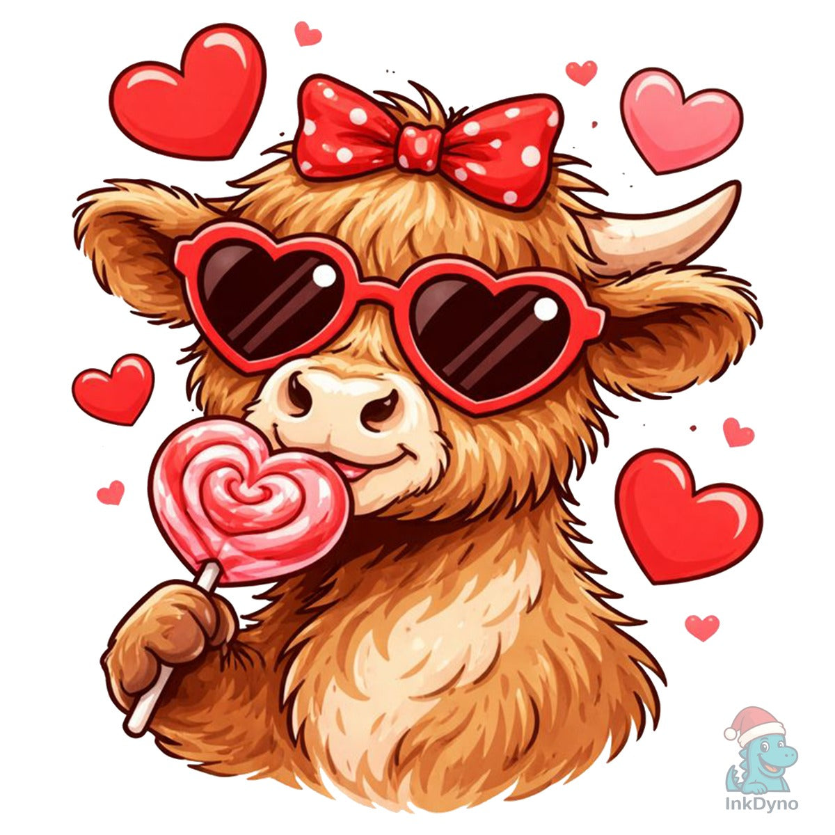Funny Valentine Highland Cow Love