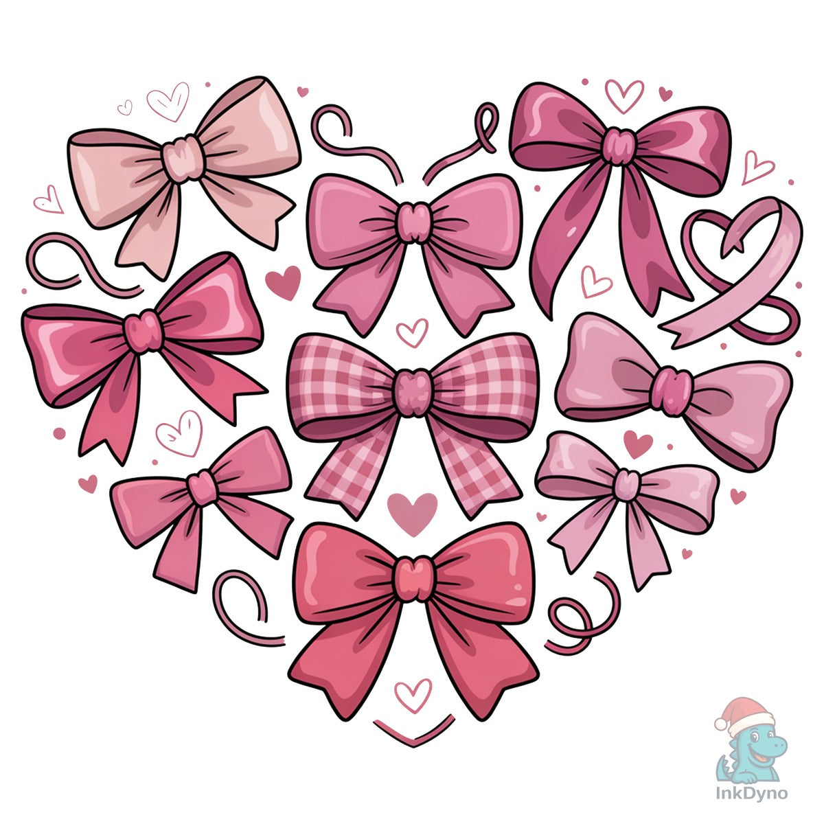 Heart Valentine Coquette Bow