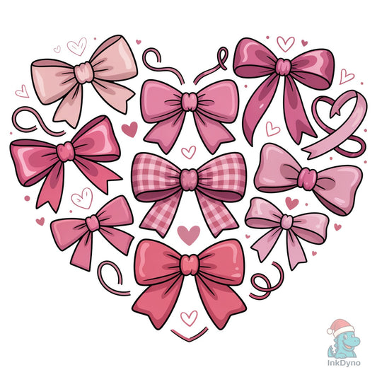 Heart Valentine Coquette Bow - DTF Transfer