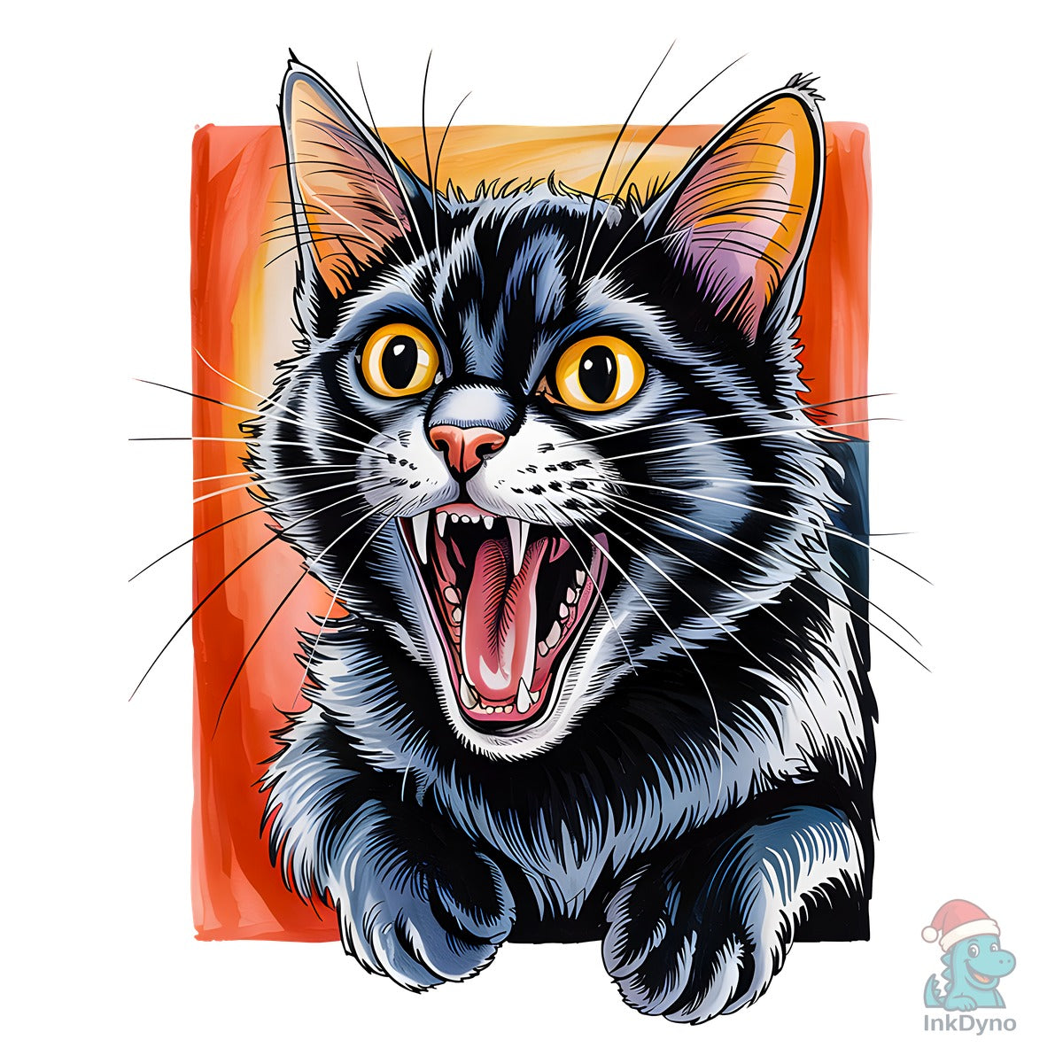 Screaming Black Cat
