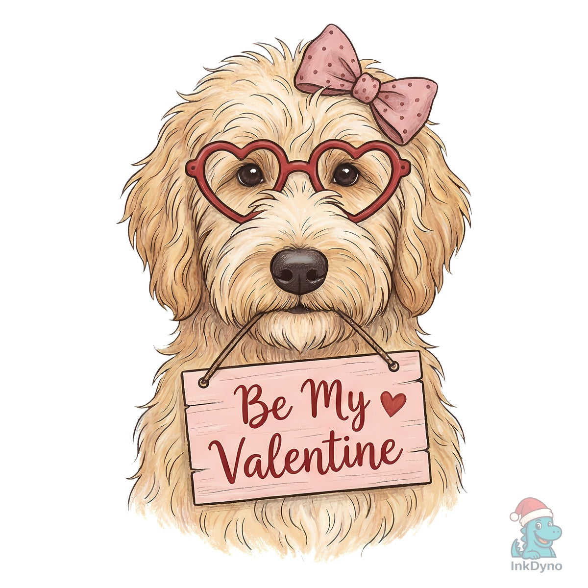 Cute Goldendoodle Valentine Sublimation