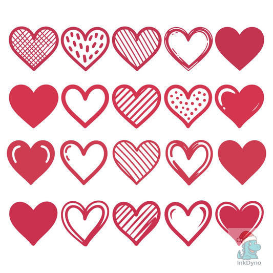 Cute Love Heart Valentines Day - DTF Transfer