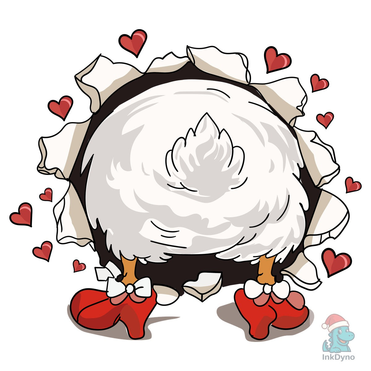 Cute Valentine Goose Front and Back