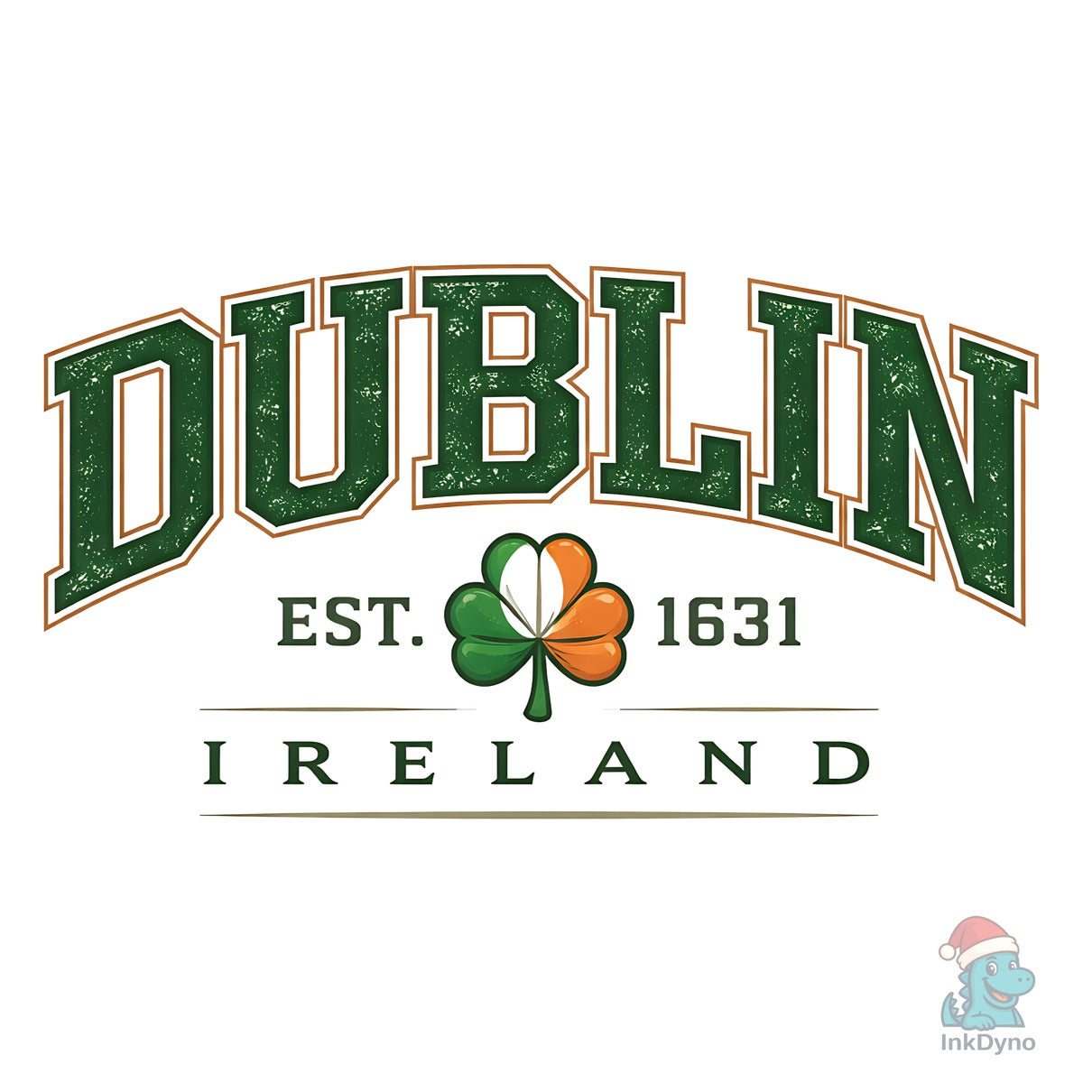 Dublin Ireland Vintage Shamrock