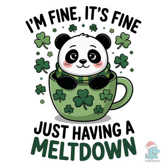I'm Fine It's Fine Panda Meltdown - DTF Transfer