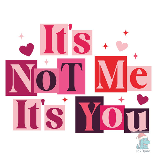 It's Not Me It's You Sarcastic Anti - DTF Transfer