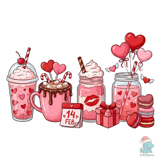 Valentine's Day Sweet Drinks Sublimation - DTF Transfer