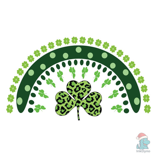 Leopard Shamrock Green Rainbow - DTF Transfer