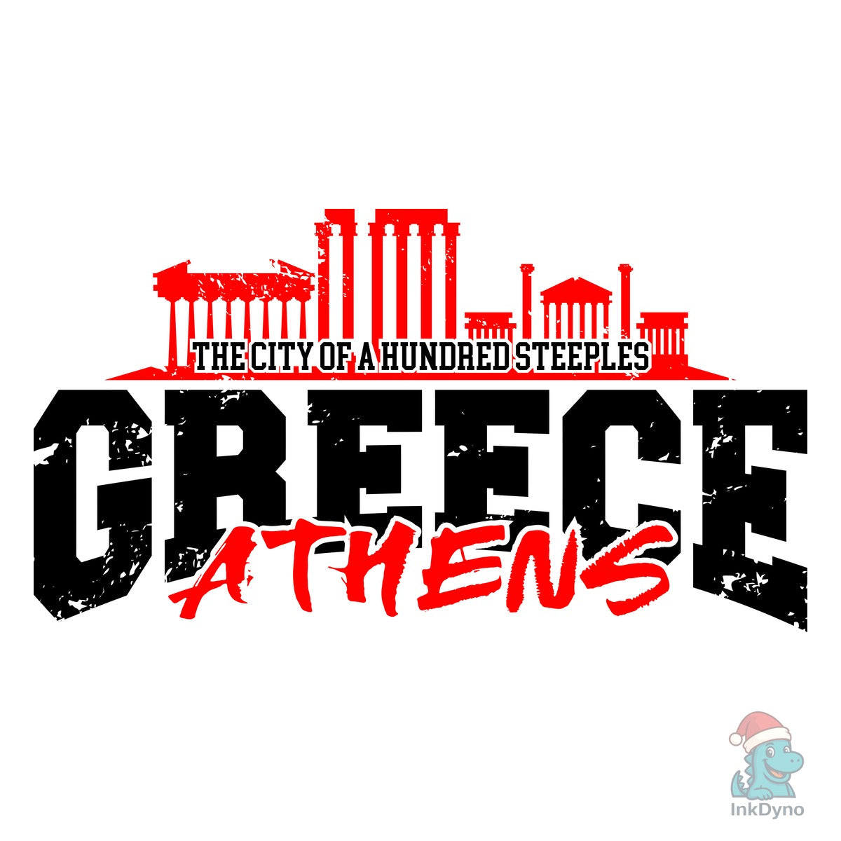 Distressed Athens Greece Shirt