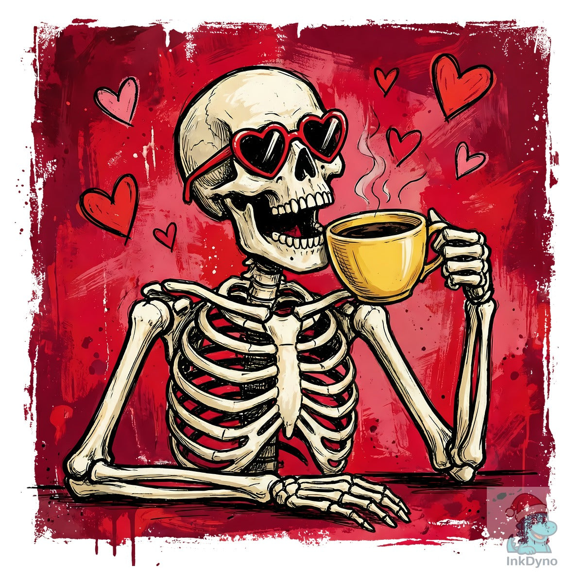 Funny Skeleton Coffee Valentine