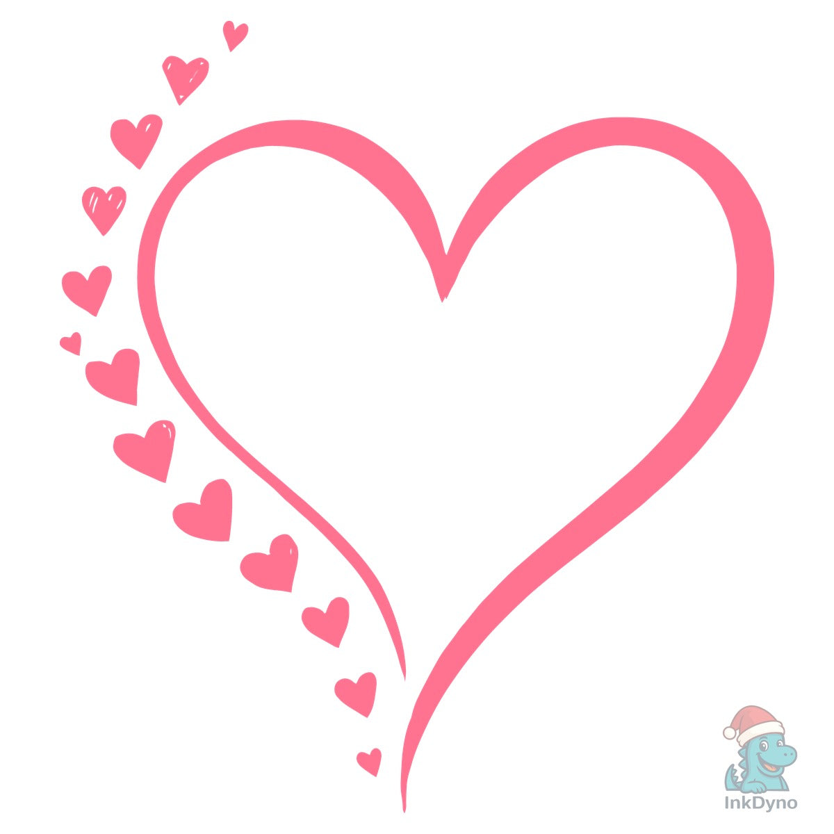 Hand Drawn Heart Outline Set