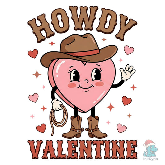 Howdy Valentine Cowboy Heart - DTF Transfer