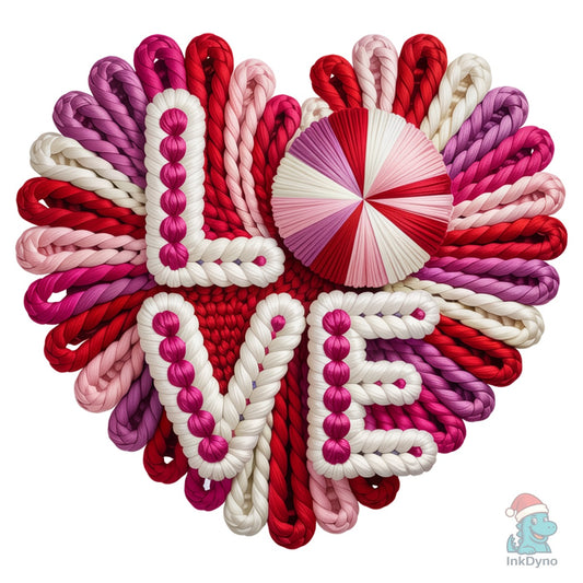 Knitted LOVE Burst - DTF Transfer