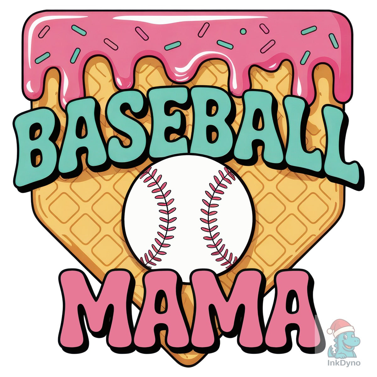 Baseball Mama Ice-Cream Drip