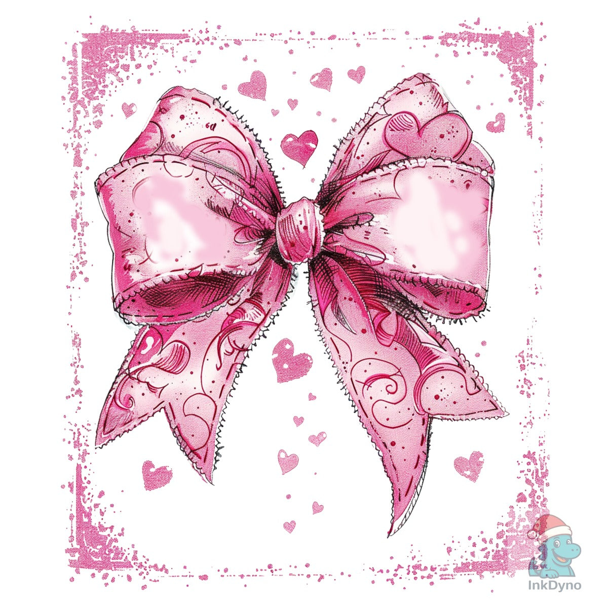Coquette Bow Heart Valentine Design