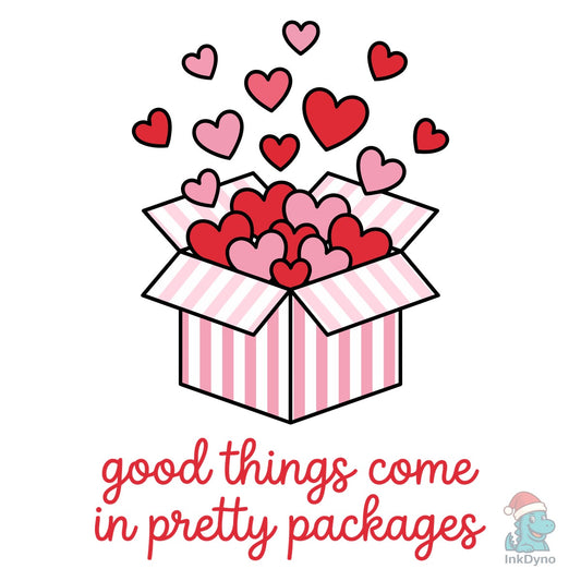 Valentine Good Things Cute Gift Box - DTF Transfer
