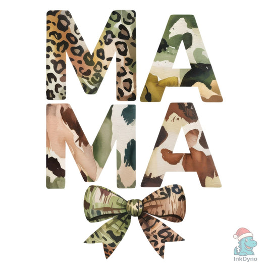 Camouflage Mama Coquette Bow - DTF Transfer