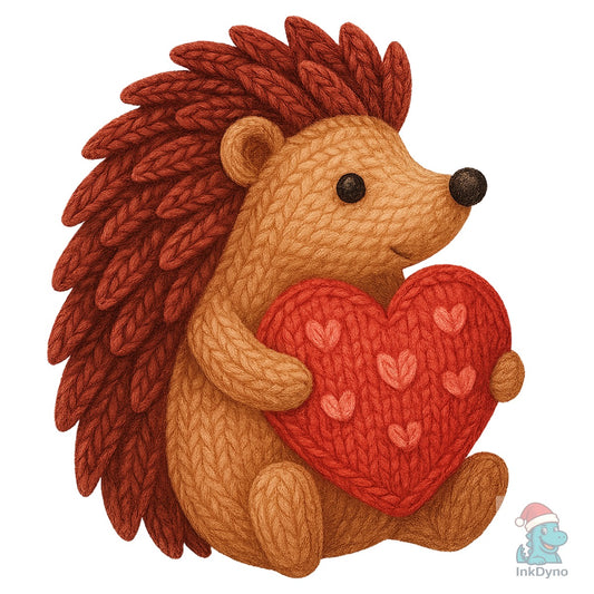 Crochet Hedgehog Cute Valentine - DTF Transfer