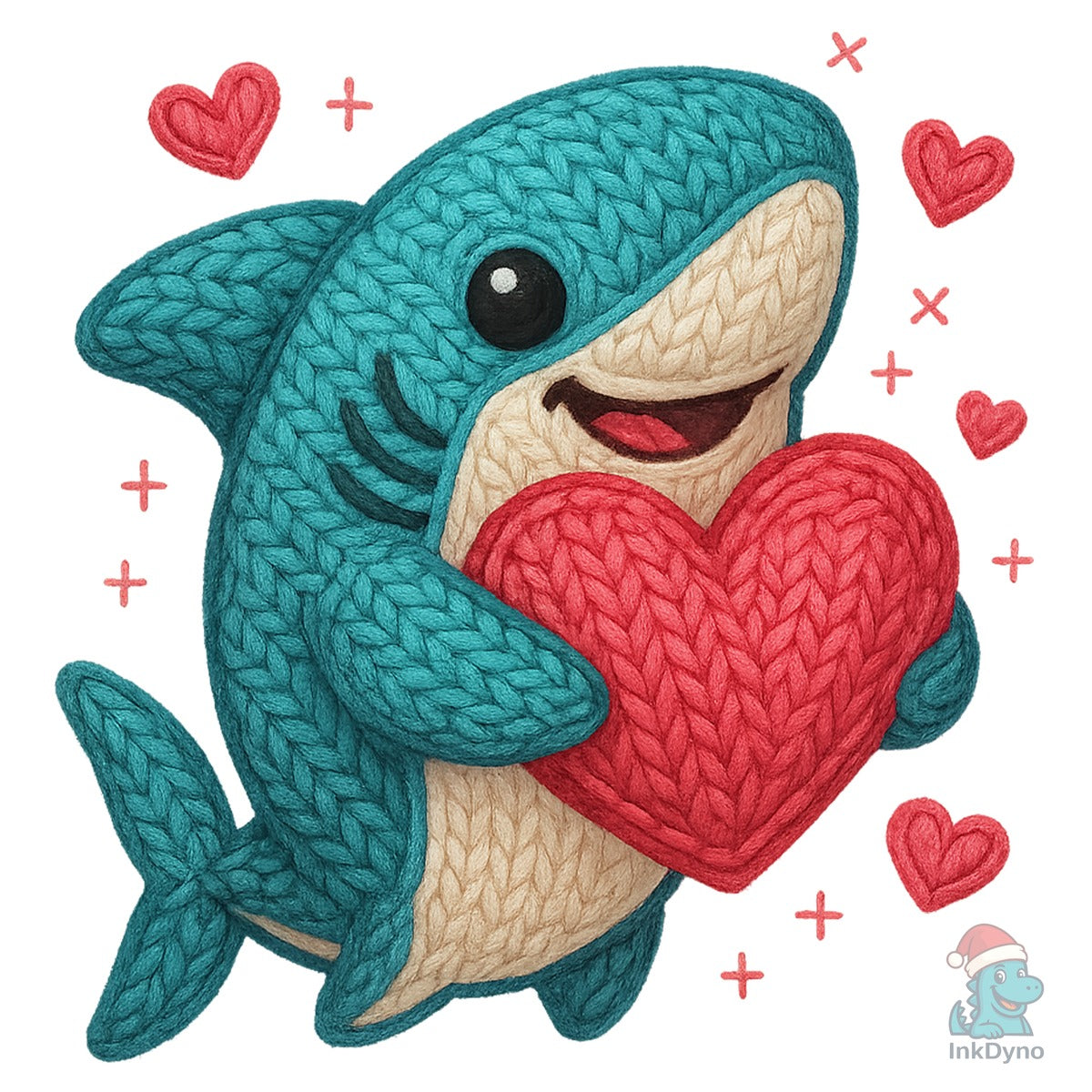 Crochet Shark Cute Valentine