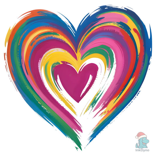 Brushstroke Valentines Day Heart - DTF Transfer