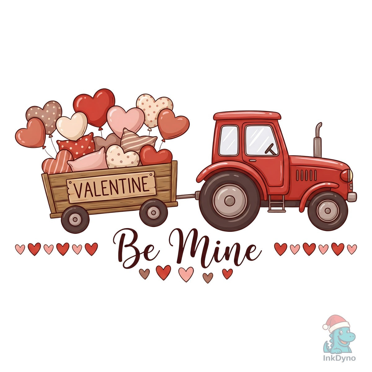 Valentine Tractor with Heart Wagon