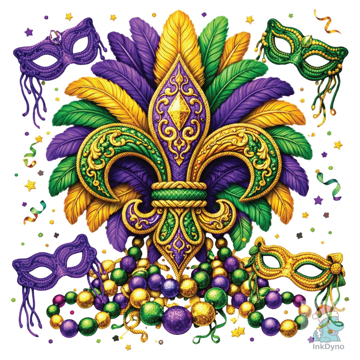 Mardi Gras Fleur-de-Lis Yarn