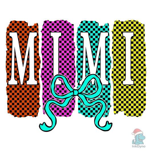 Retro Checkered Mimi Preppy Mom - DTF Transfer