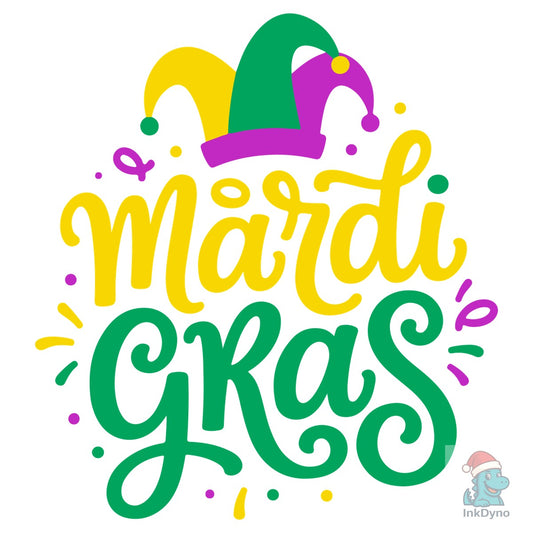 Retro Mardi Gras Carnival T-shirt Design - DTF Transfer