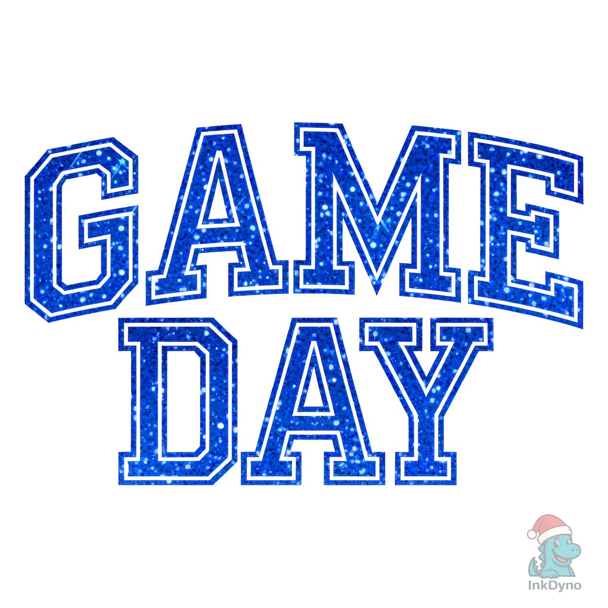 Blue Glitter Game Day Sport