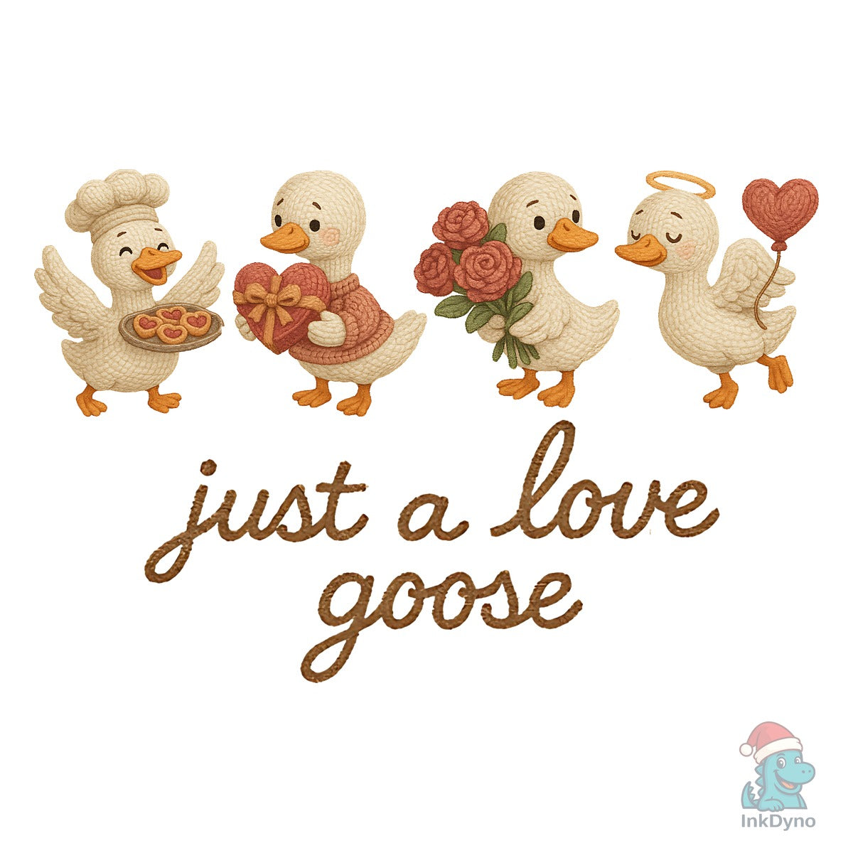 Faux Yarn Humorous Silly Goose Valentine