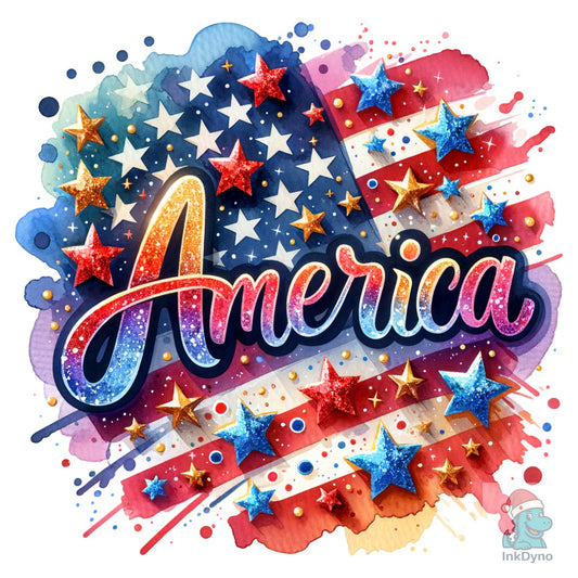 USA American Flag 4th of July - DTF Transfer