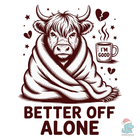 Highland Cow Anti Valentine - DTF Transfer