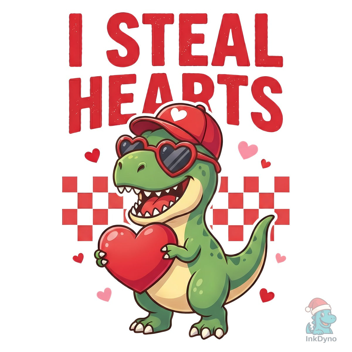 I Steal Hearts Valentine Dinosaur