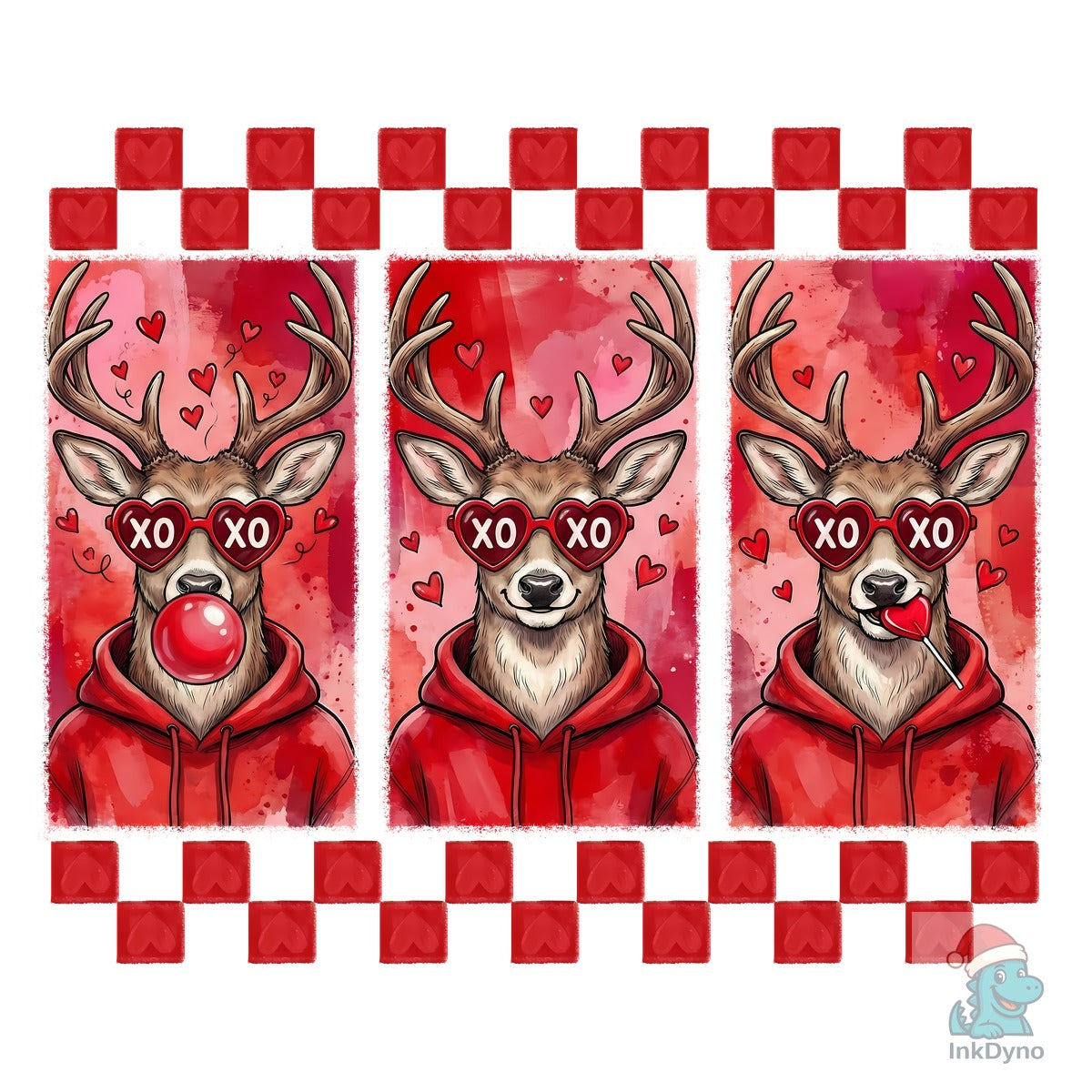 XOXO Valentine's Day Deer Sublimation