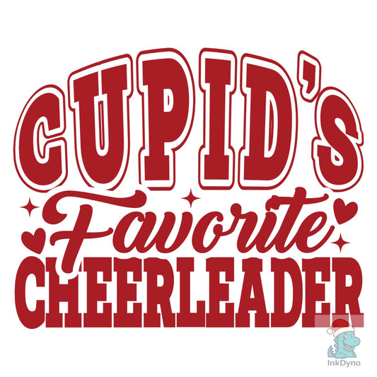 Cupid's Favorite Cheerleader - DTF Transfer
