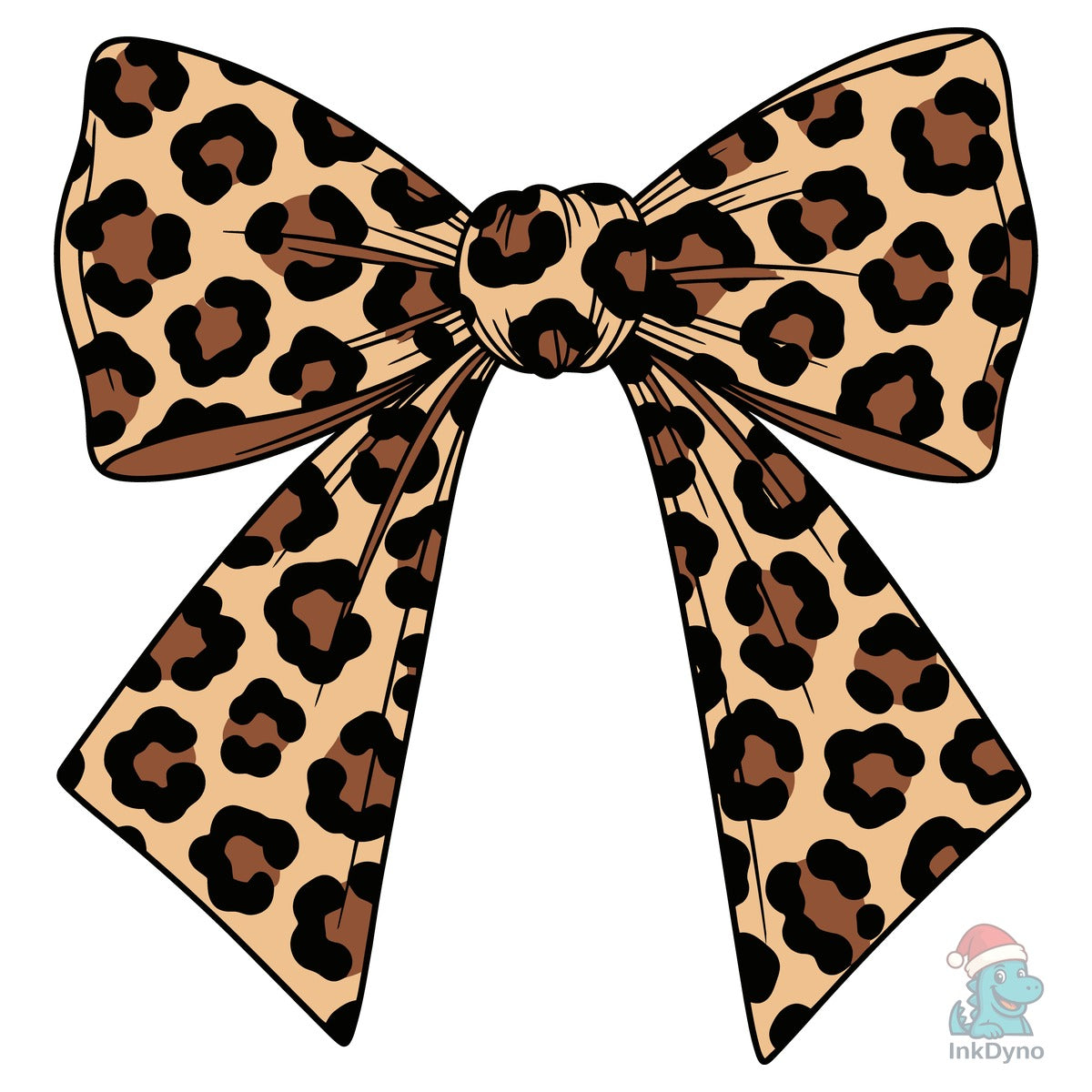 Leopard Print Fashion Bow Illustration