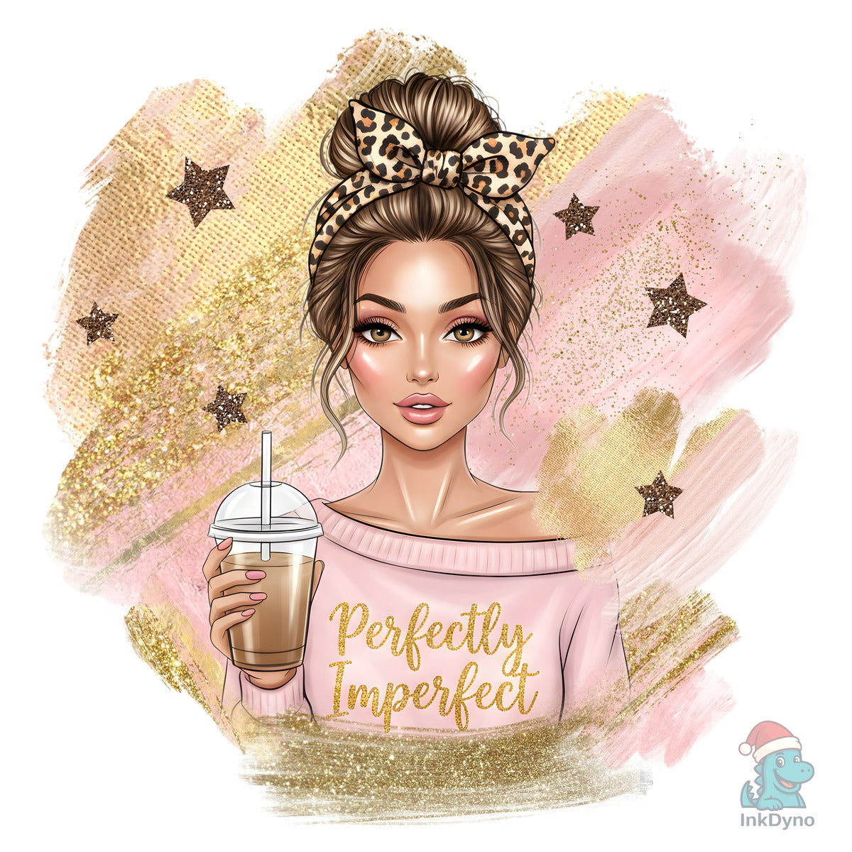 Perfectly Imperfect Pink Gold Glitter