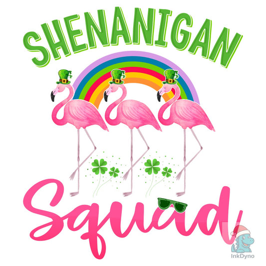Shenanigan Squad Patrick's Day Flamingo - DTF Transfer