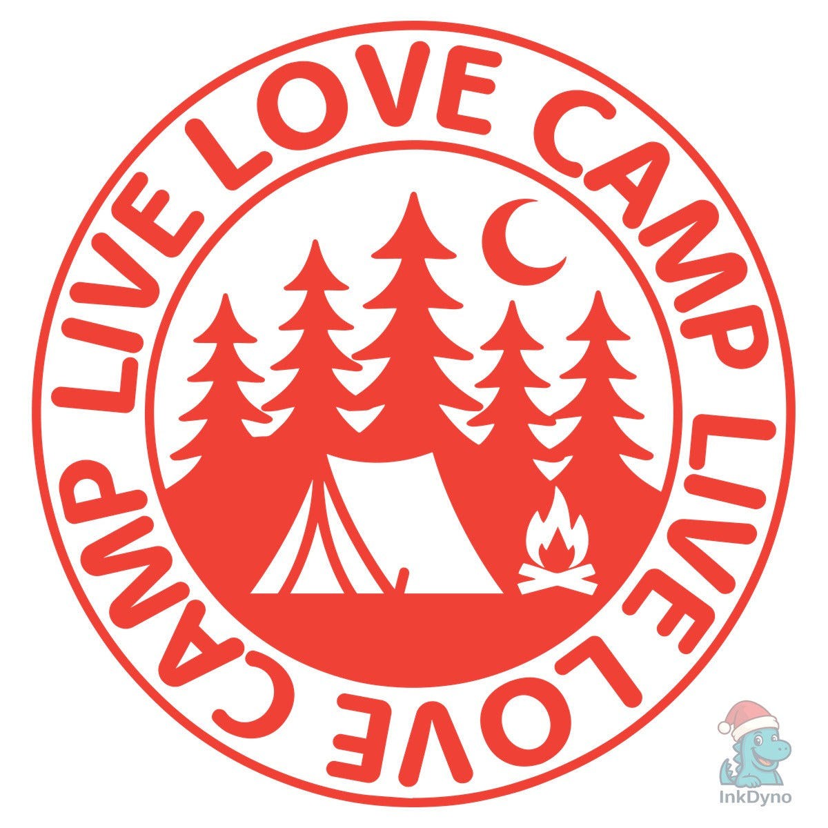 Vintage Circular Camping Badge T-Shirt