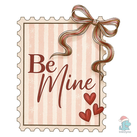 Be Mine Valentine Tag - DTF Transfer